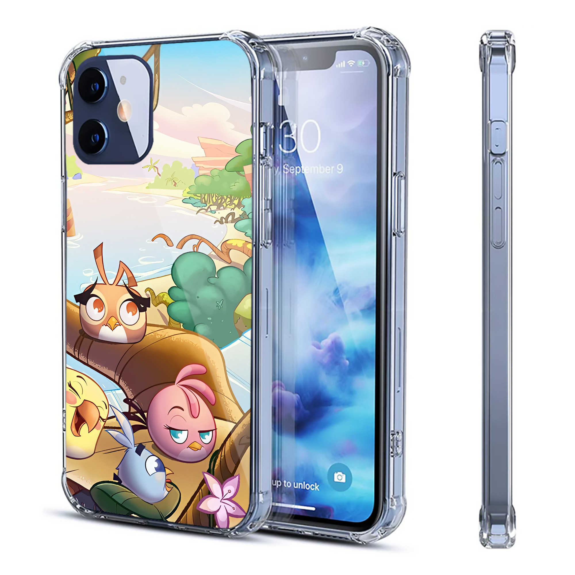 （画像用） Angry Birds アングリーバード 【iPhone 12シリーズ対応】透明スマホケース（クリアソフトケース）